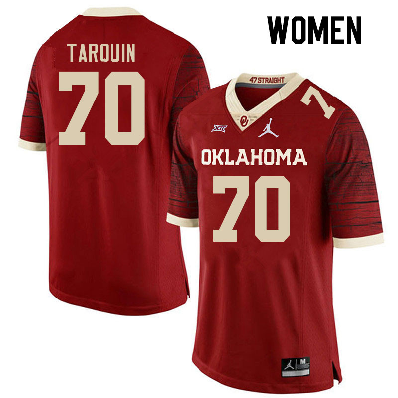 Women #70 Michael Tarquin Oklahoma Sooners College Football Jerseys Stitched-Retro